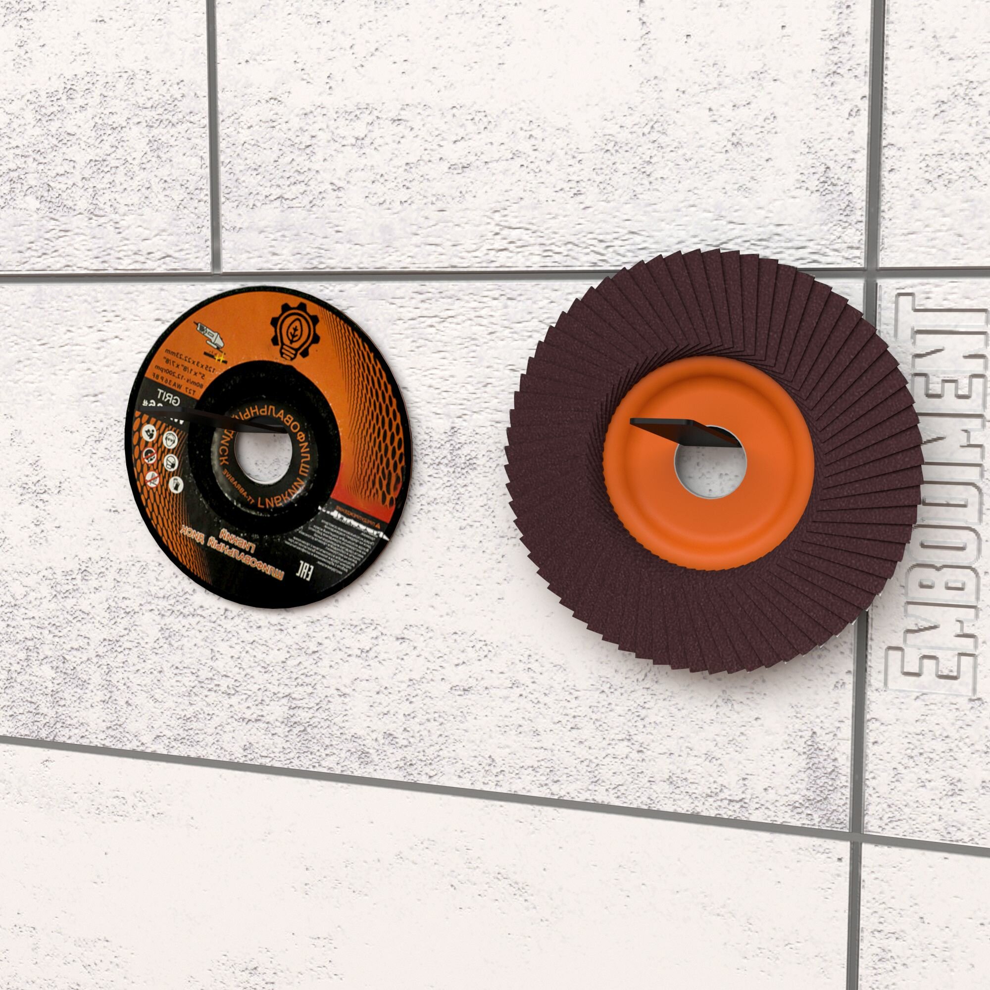 Держатель для отрезных дисков и кругов, для хранения на перфорированной панели или на стене, черный