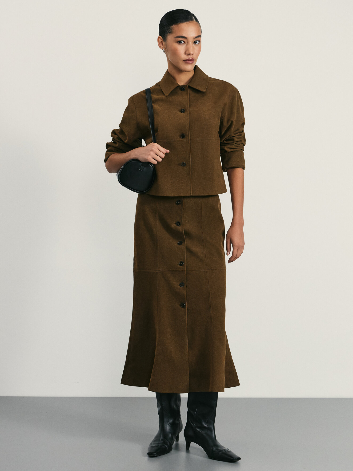 Юбка Zarina размер M (RU 46) хаки/оливковый