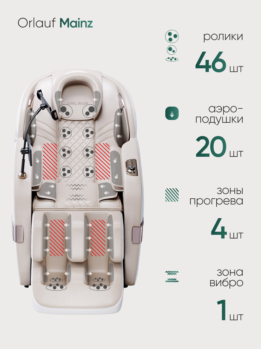 Массажные Кресла Xiaomi Массажное кресло для дома электрическое Orlauf Mainz Beige / Кресло массажер