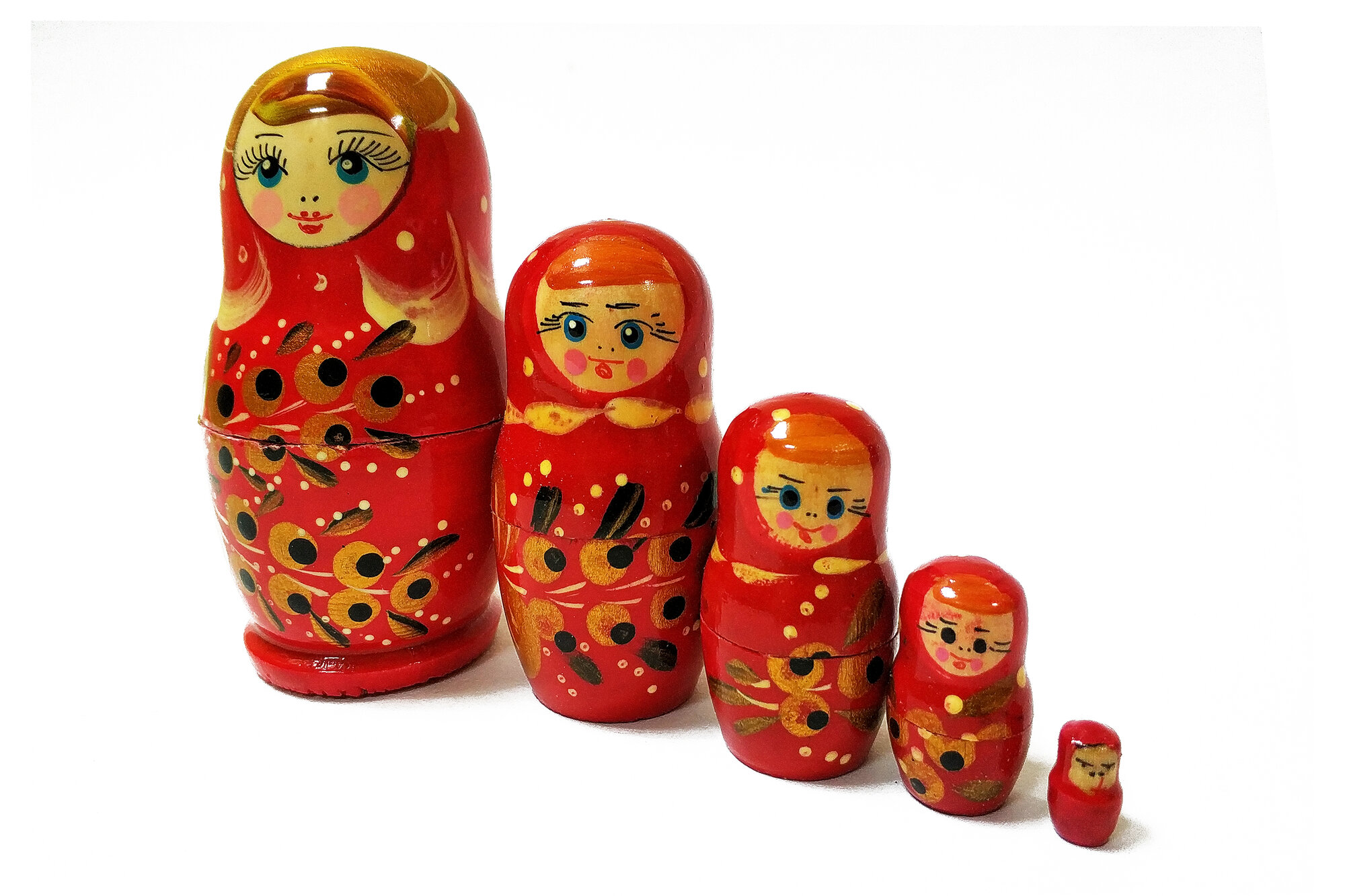 Матрешка 5в1 расписная малая высота 11 см