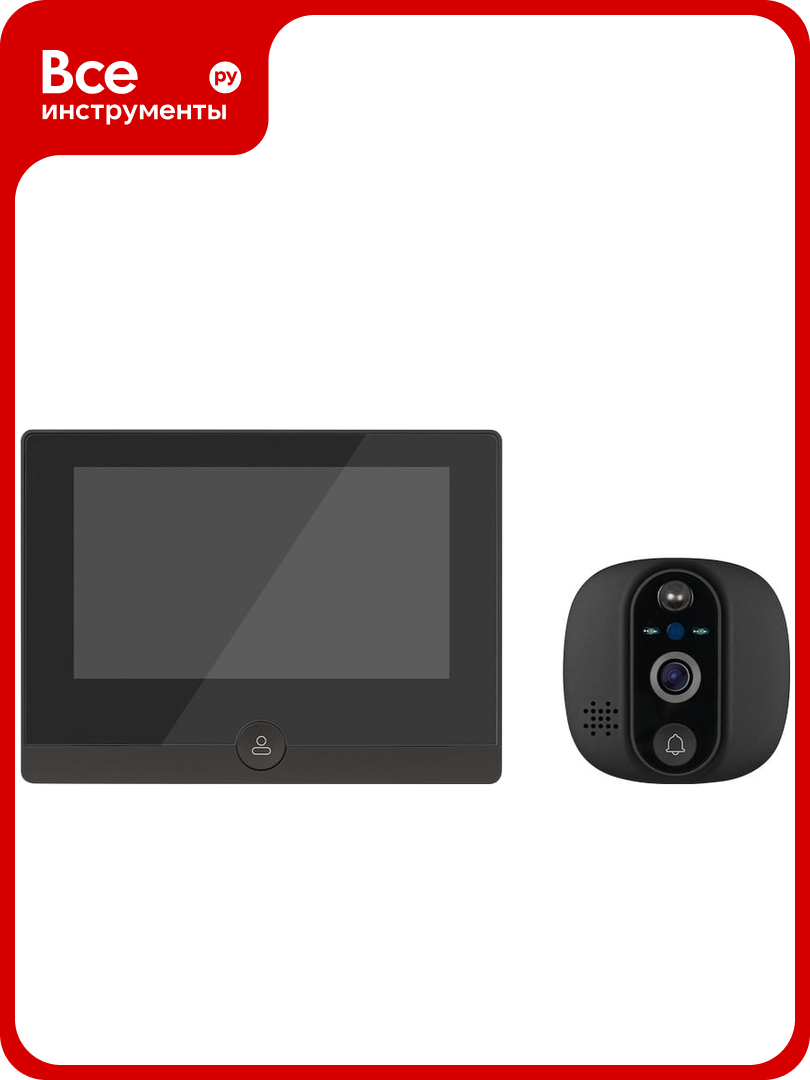 Видеоглазок Novihome FOCUS 4 WIFI KIT LITE v. - Full HD c переадресацией вызова на смартфон и PIR датчиком движения; Слот microSD до 128 Гб; microUSB Type C; АКБ 5000 мАч 4374