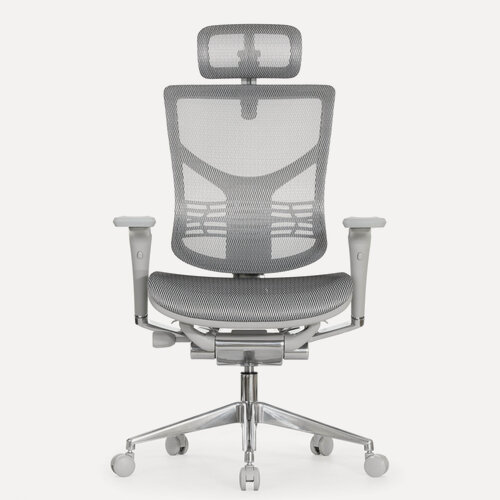 Изображение товара Компьютерное кресло FALTO STAR 2 (подлокотники 6D(360), сетка, каркас серый, белый)