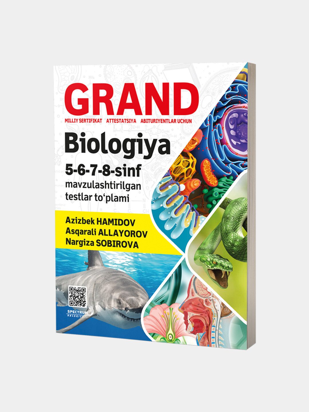 Grand, Биология, сборник тестов по тематике 5-6-7-8-классов, на узбекском