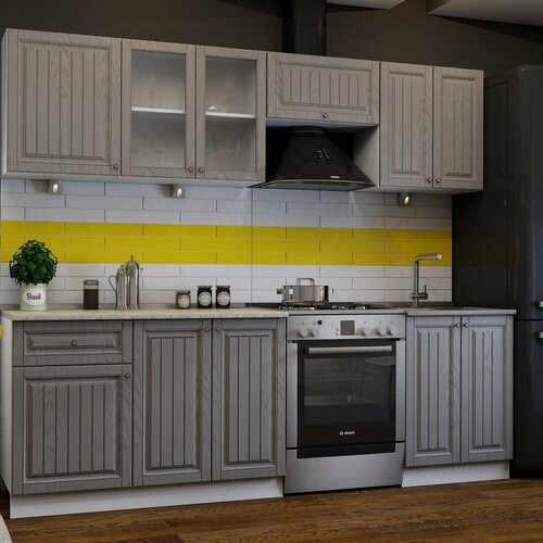 Изображение товара Кухонный гарнитур, кухня, мебель для кухни Хозяюшка 2.4 метра Трюфель.