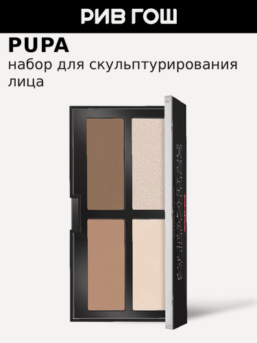Изображение товара PUPA Набор для скульптурирования лица Contouring & Strobing Palette, 17,5 г, 001