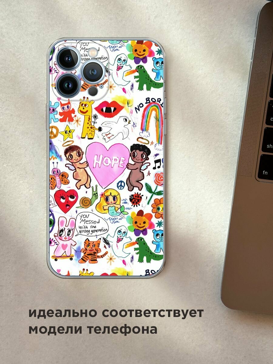 Чехол на Apple iPhone 13 Pro Max / Айфон 13 Про Макс с принтом "Милые рисунки" — фото 1