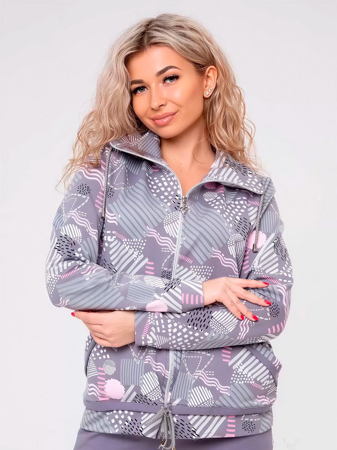 Костюм спортивный Хлопковая долина, размер 60, лавандовый