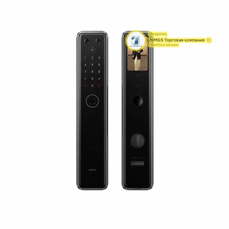 Картинки Умный дверной замок Версия кошачий глаз с большим экраном Xiaomi M20 XMZNMST05YD Cat eye version 180-degree wide-angle 2K resolution(Mihome APP), черный