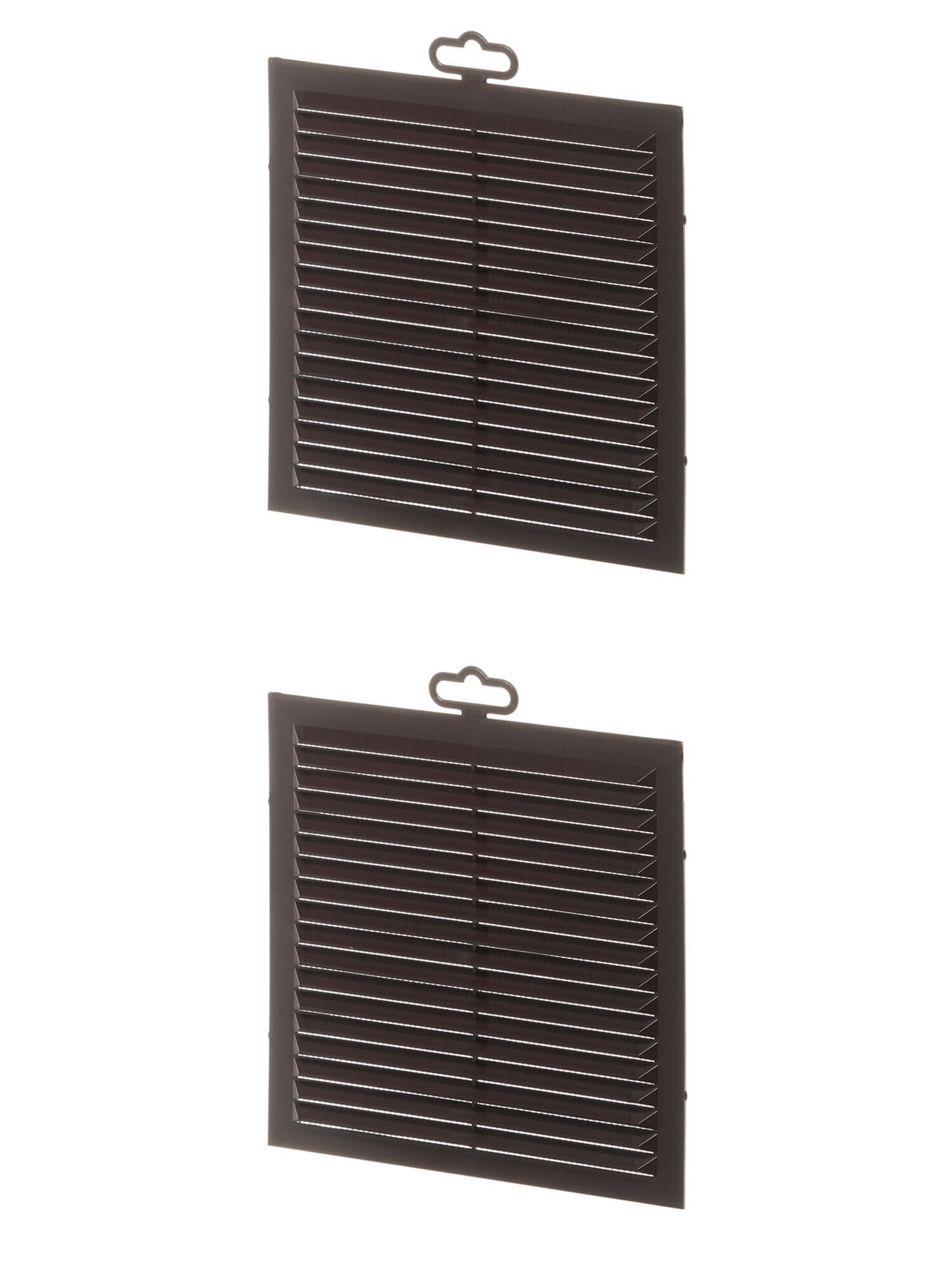 Решетка вентиляционная пластиковая приточно-вытяжная С 194х194 мм с сеткой коричневая (2 шт.)
