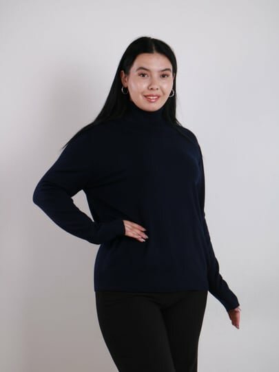 Свитер , размер OneSize, синий меланж