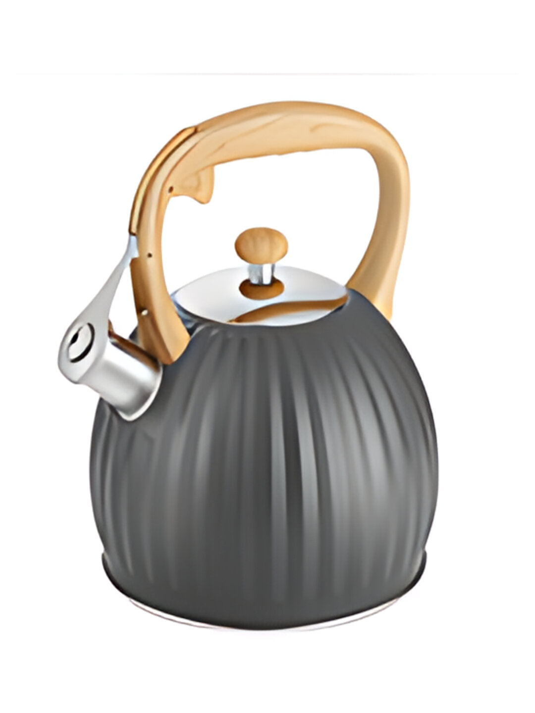 Чайник HausRoland из нержавеющей стали, со свистком, с эргономичной ручкой, в разных цветах - Серый