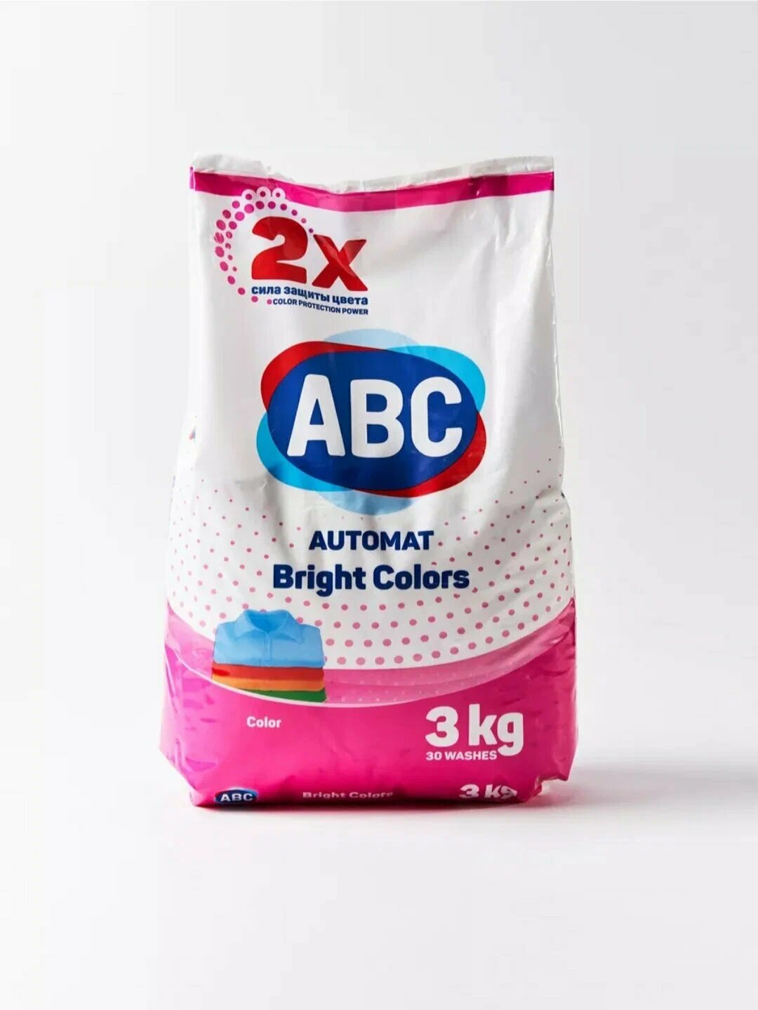 Стиральный порошок ABC, для цветного и белого белья, 3кг, автомат