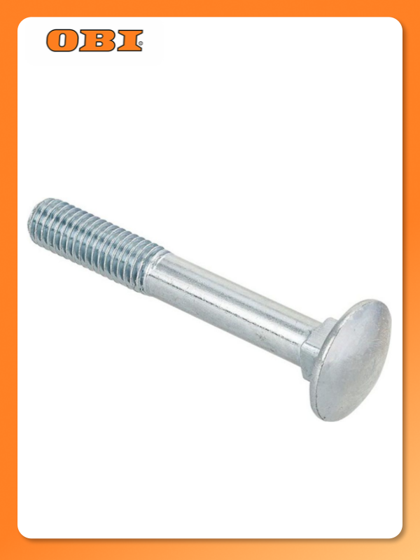 Болт мебельный ELEMENT DIN 603  сталь  оцинкованный  полукруглый  М8x60  4 шт