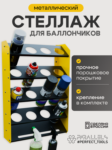 Изображение товара Держатель для баллончиков настенный металлический