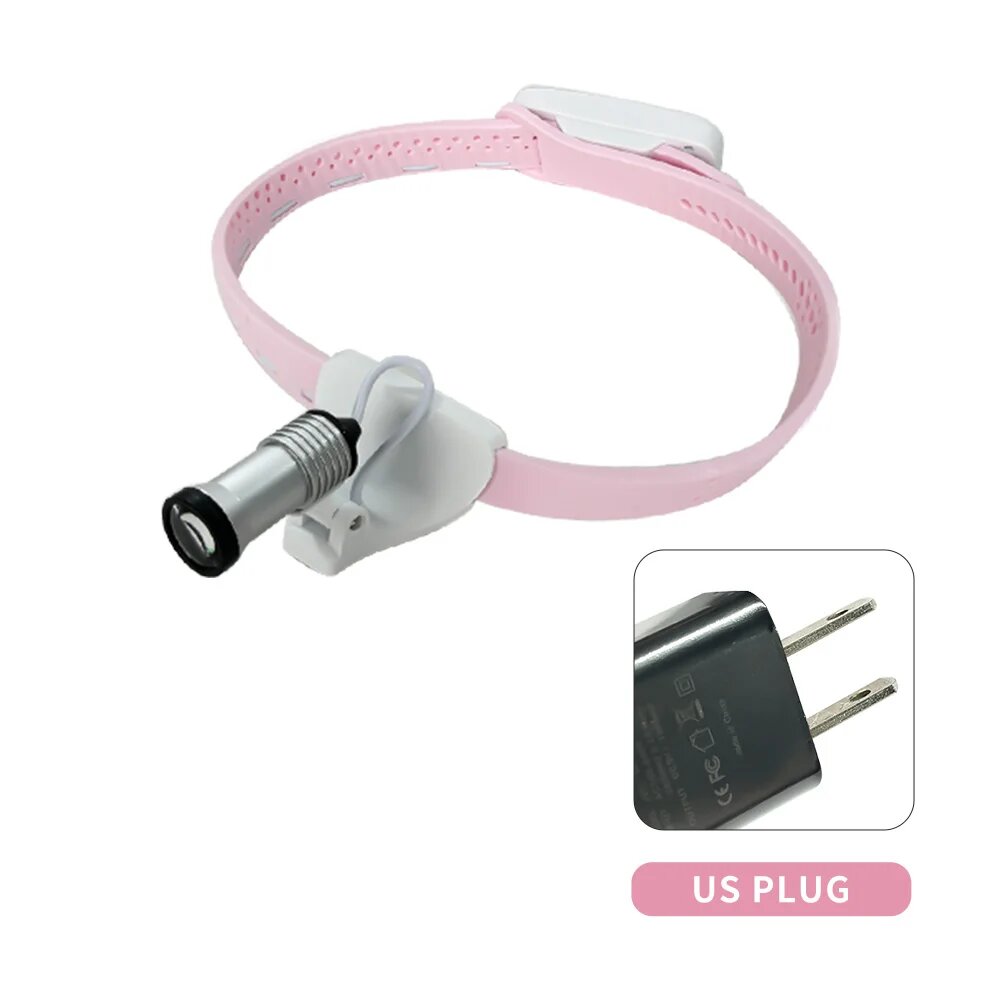 Стоматологический налобный фонарь niceden 5 Вт Pink US Plug
