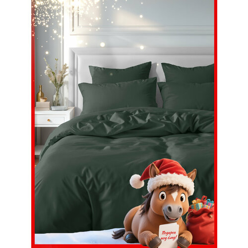 Постельное белье Василиса Глянец 1,5-спальное, Перкаль, наволочки 70х70 см, Шторм