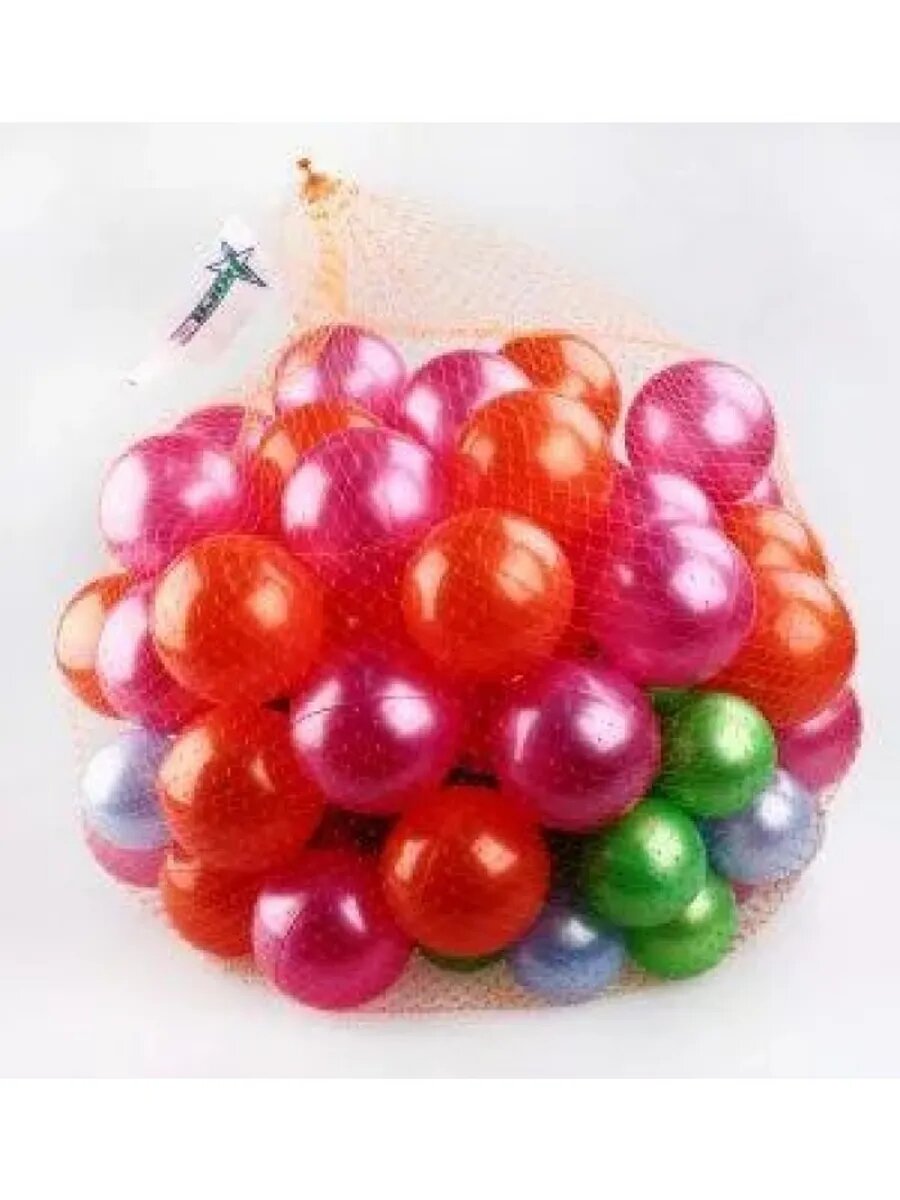 Шары для сухого бассейна диаметр 6 и 8 см 100 шт в ассорт.