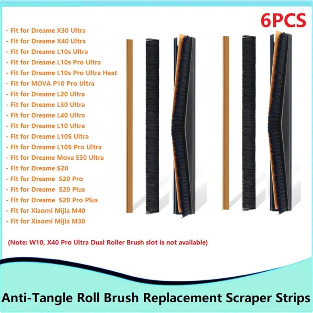 Основные Щеточные Полоски для Аксессуаров Dreame Anti-Tangle Roll Brush Strip