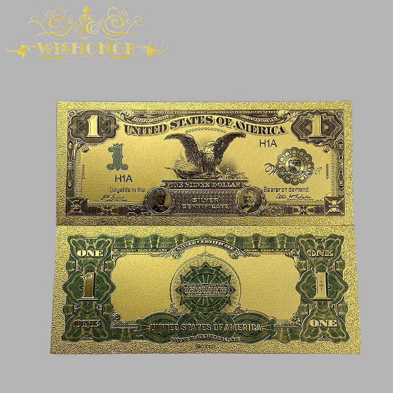 Подлинная комеморативная банкнота США 1899 года: 1 доллар, старинный коллекционный экземпляр
