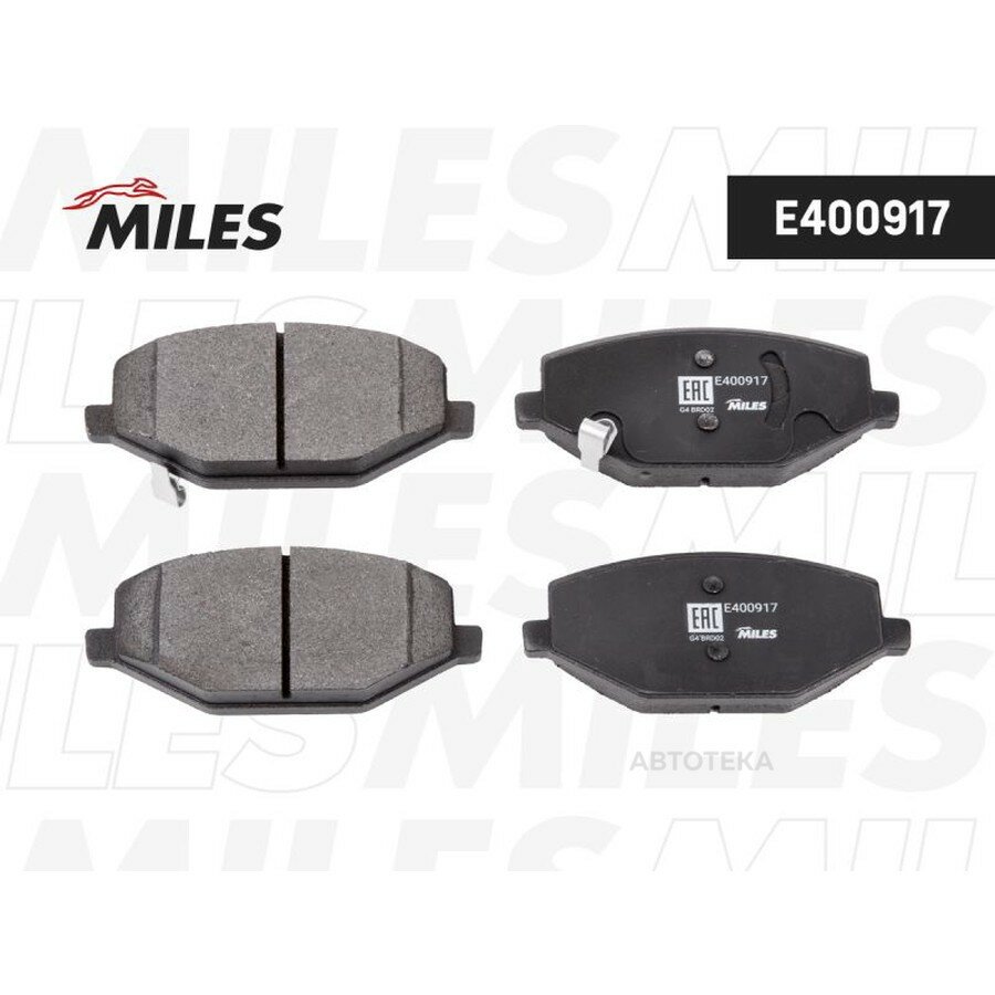 Колодки тормозные передние (Смесь Low-Metallic) GEELY COOLRAY 20- (TRW GDB8141DT) E400917 MILES E400917