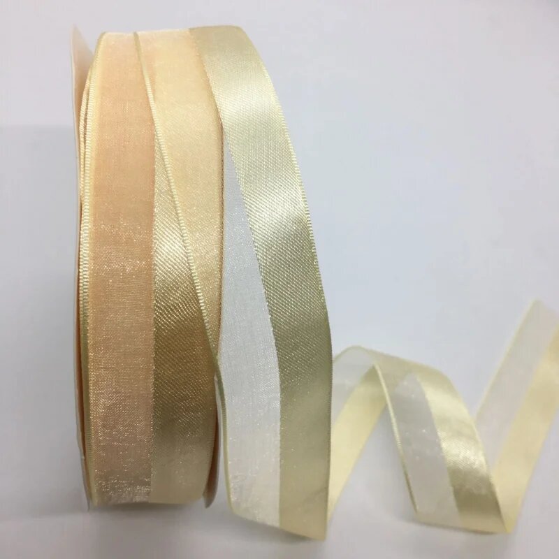 Лента JOYTRIMMINGS полиэстер 2,5 см 10 метров Бежевый, HB1006-05 DeepCream