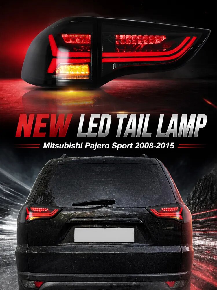 VLAND Фара автомобильная, Задний фонарь, 2 шт, арт. Mitsubishi Pajero Sport 2008-2015