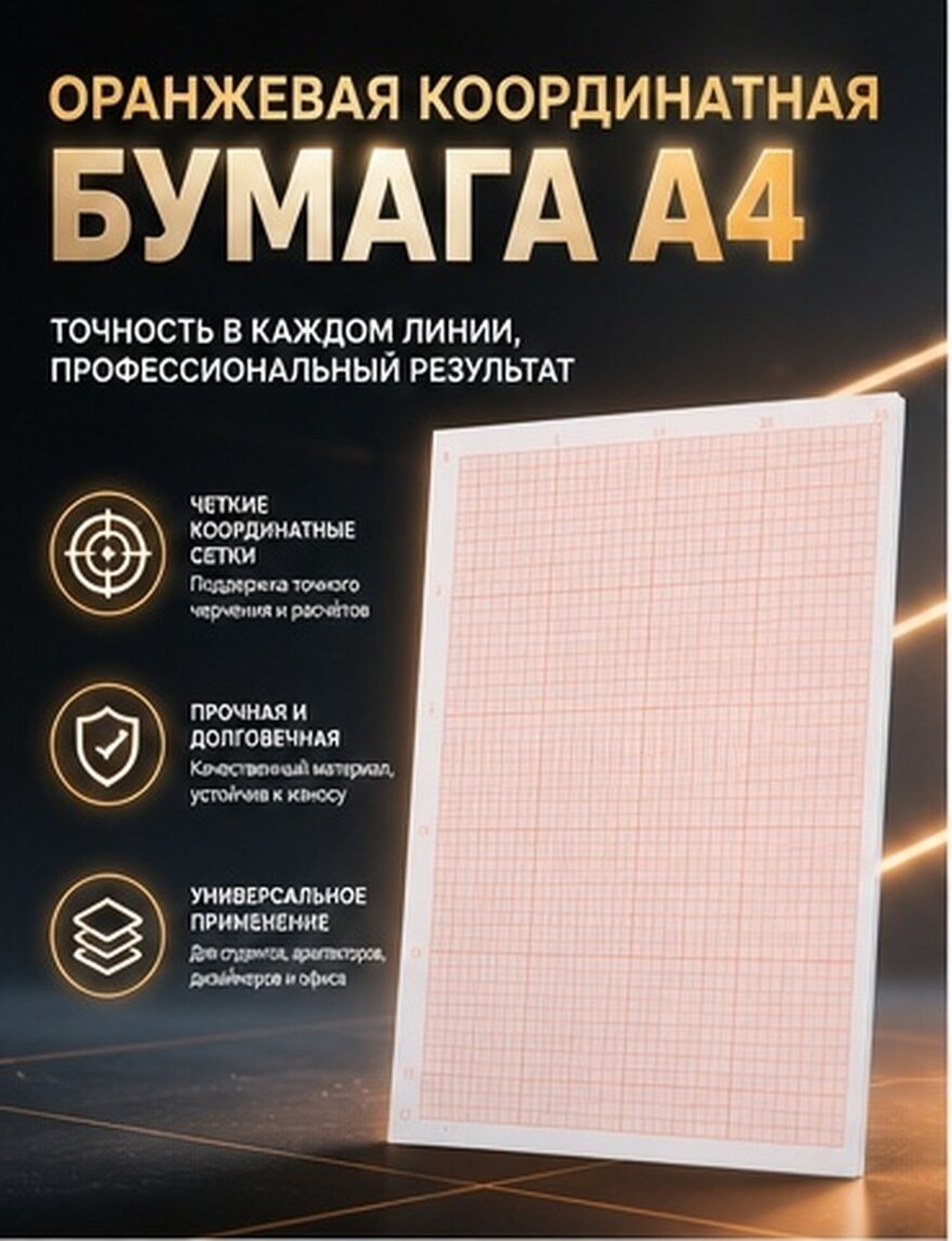 Бумага В Сетку A4 100 Листов Розового Цвета Для Учеников Архитекторов И Точных Чертежей 27.00X16.00X0.10Cm