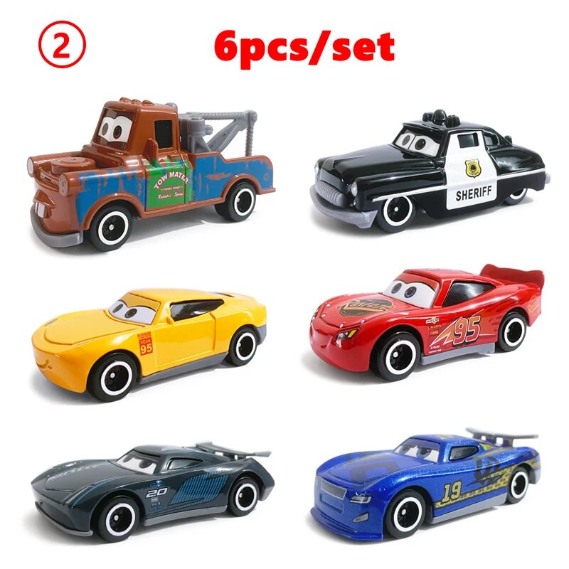 Игрушечные автомобили Тачки набор 1:55 TAKARA TOMY 6 шт. 6