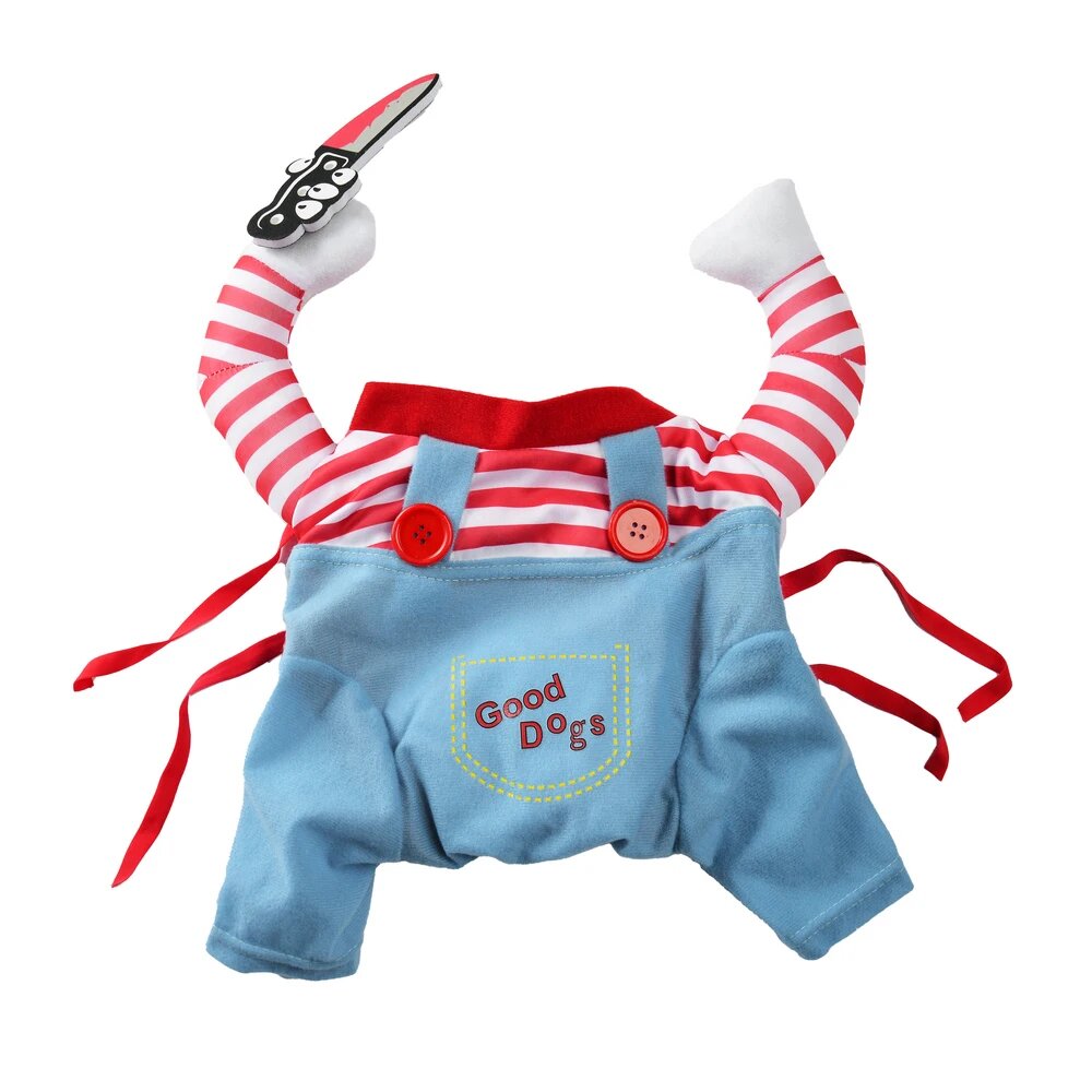 Костюм для собак и кошек "Chucky", красный, полиэстер, XS(old)