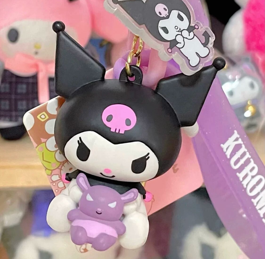 Подвеска MINISO Sanrio Kuromi Shining Star, милый брелок Kuromi, маленькое украшение Маленький друг