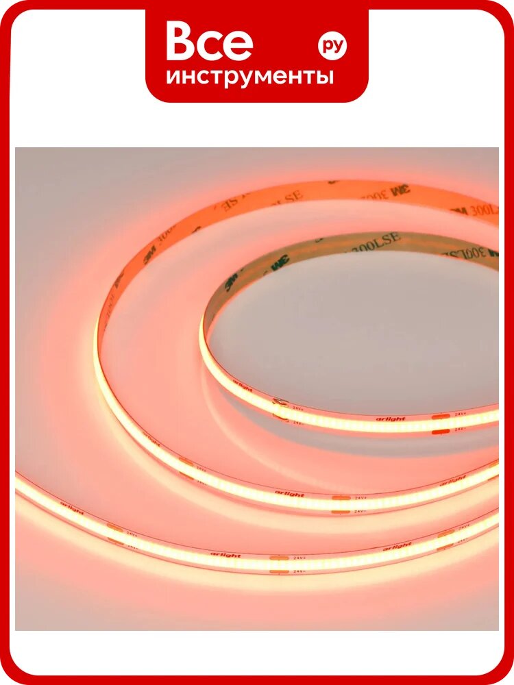 Светодиодная лента Arlight COB-X480-8mm 24V, Orange, 5м 047738