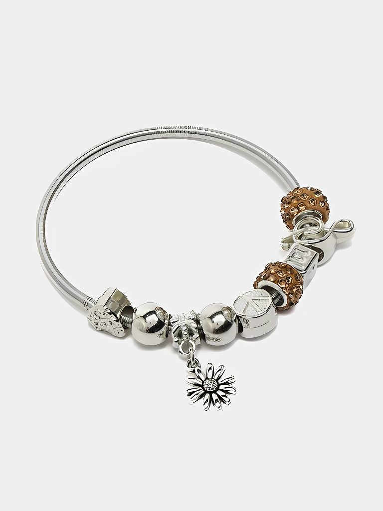 Эластичный браслет, бусины Бодхи, металл