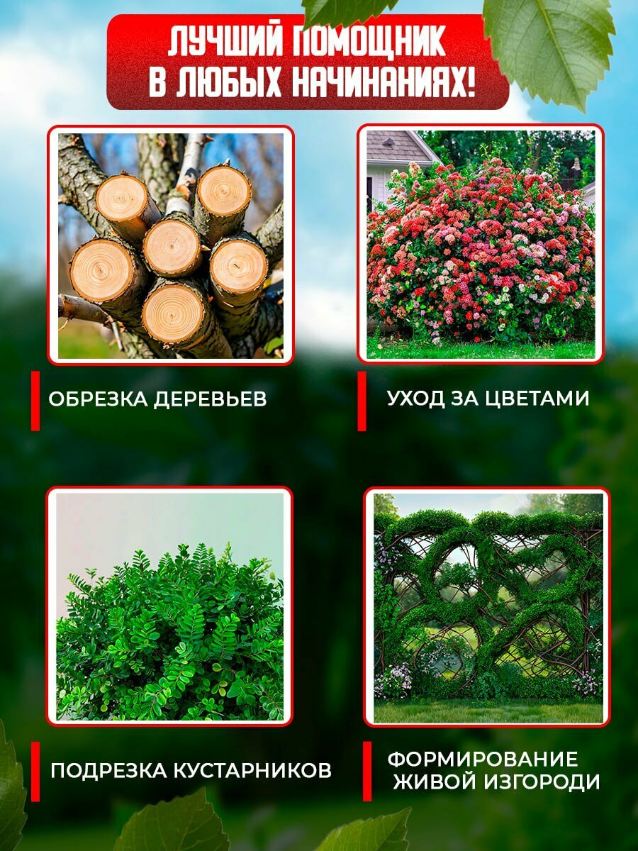 Секатор аккумуляторный SEKAI, с кейсом, двусторонний, мощность 800Вт, длина лезвия 5 см, подарочный — фото 1