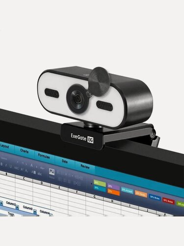 Изображение товара Веб-камера eStudio EW-722 2K AF 5Мп фокус, подсветка, шторка