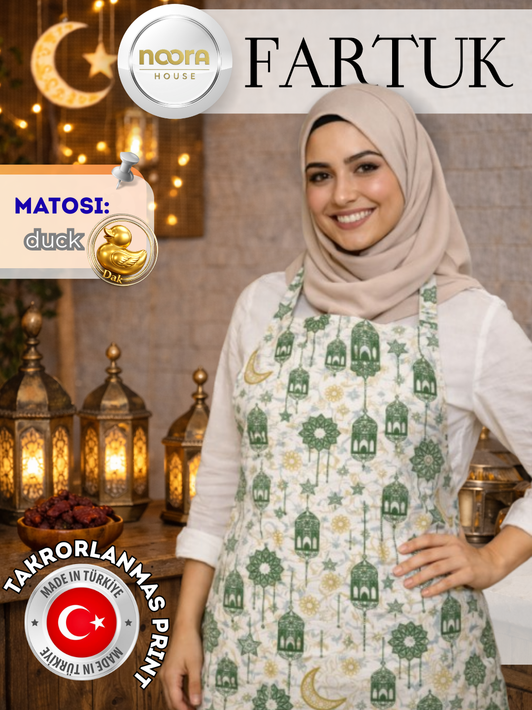 Кухонный фартук Noora House "Ramadan Style", ткань Duck, Турция
