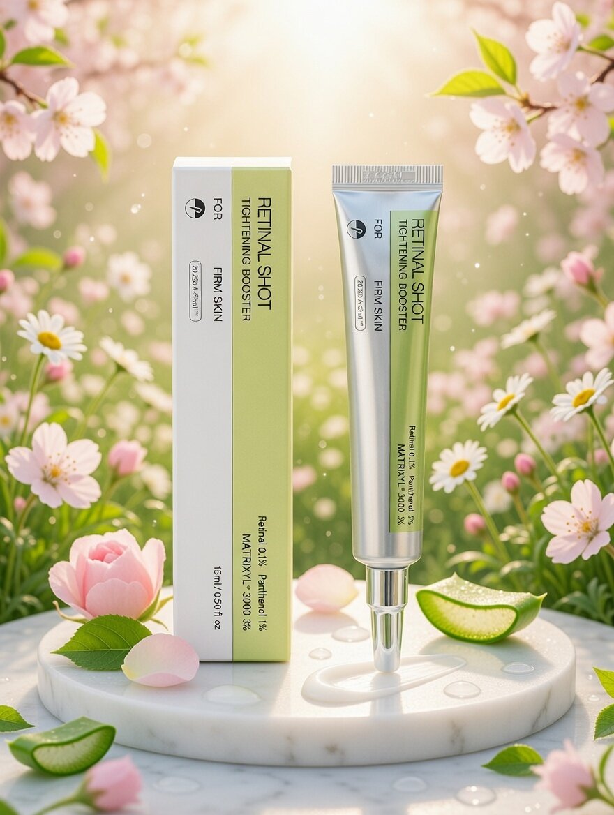 Крем-бустер с ретинолом, пантенолом и пептидами против морщин и расширенных пор