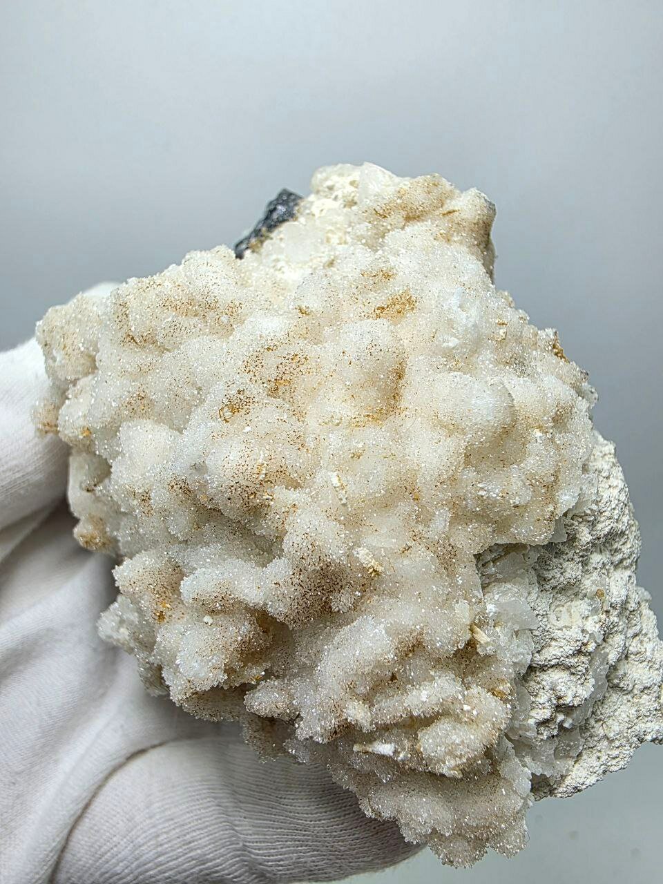 Друза кварца со сфалеритом 102 мм, 407 г. — фото 1