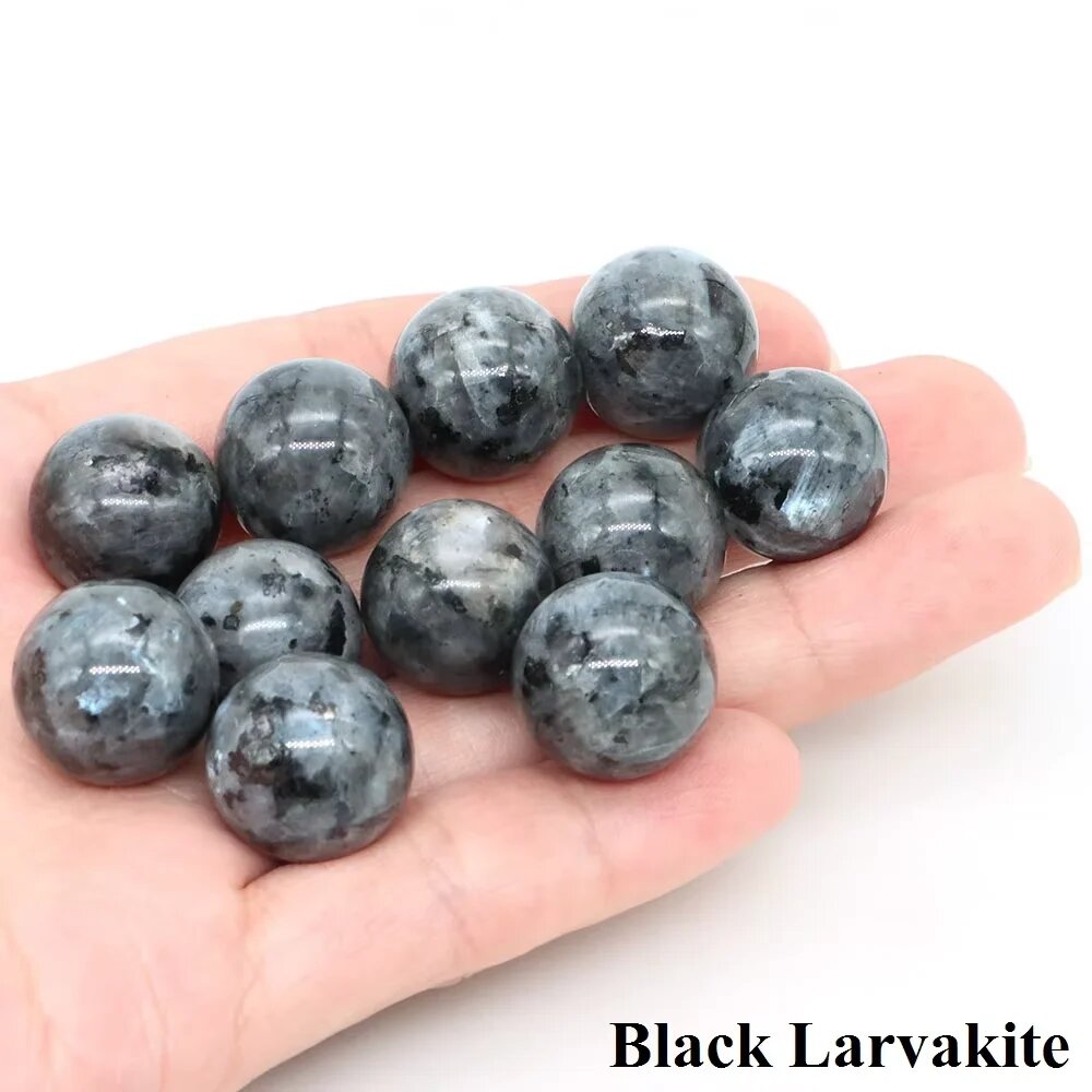 Сфера из розового кварца и аметиста Jin Shi Yuan 16 мм Черный, 20pcs, Black Labradorite