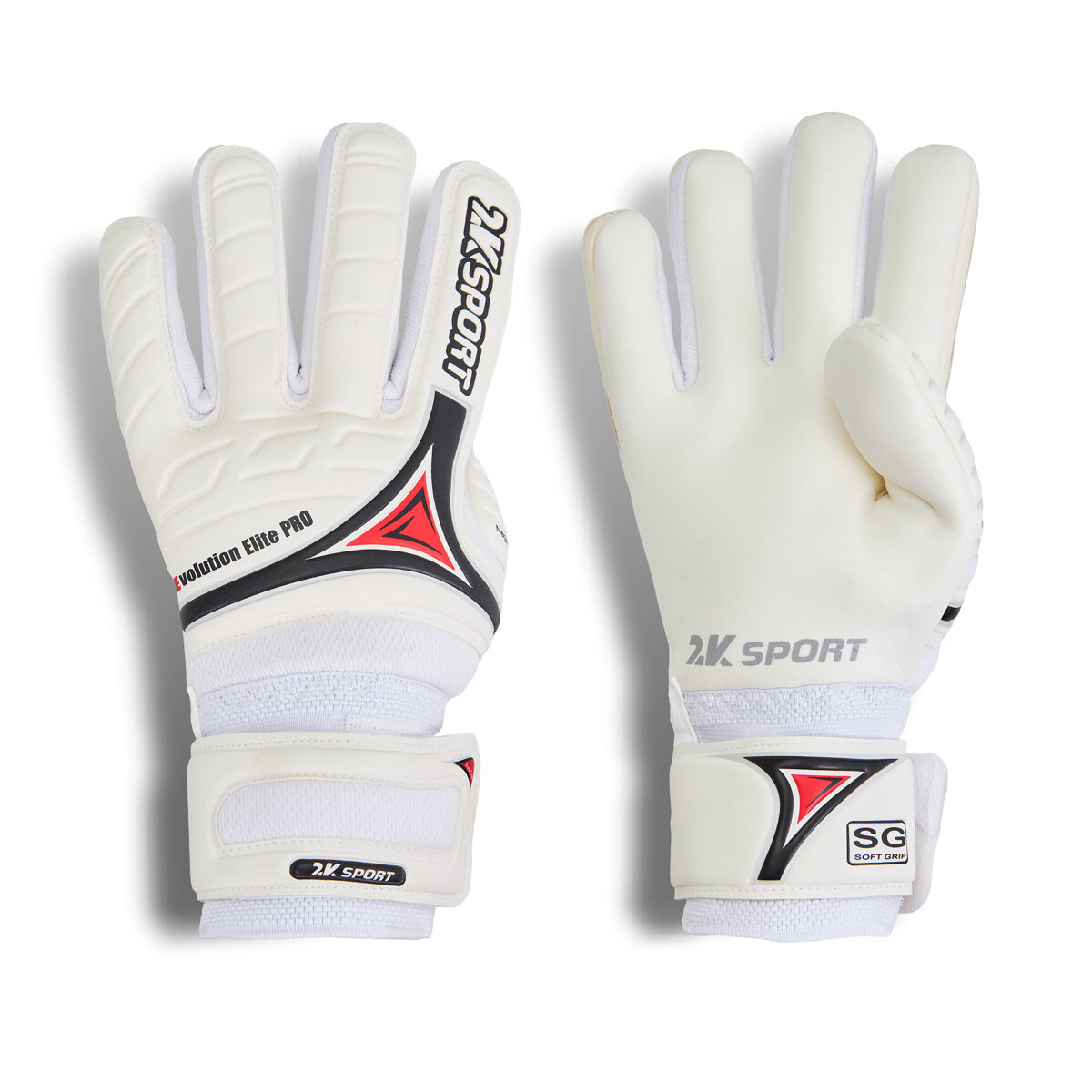 Перчатки вратарские 2K Sport Evolution Elite Pro, 124917, 7, белый, красный