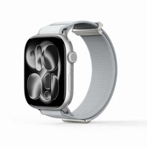 фото Ремешок светло-серого цвета с магнитной фиксацией для смарт часов apple watch размером 42, 44, 45, 46, 49mm, серия strap (ym series) от dux ducis