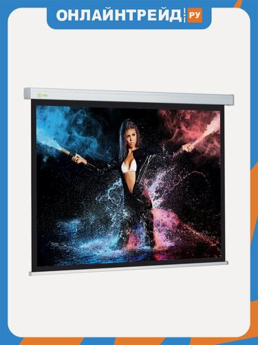 Изображение товара Экран Cactus 180x180см Wallscreen CS-PSW-180x180 1:1 настенно-потолочный рулонный белый