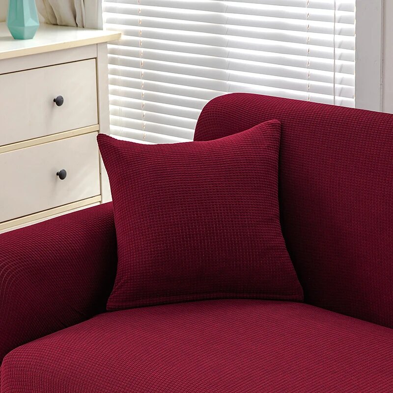Бархатные чехлы для подушек CARA CARLE 45x45 см Красный, Wine Red
