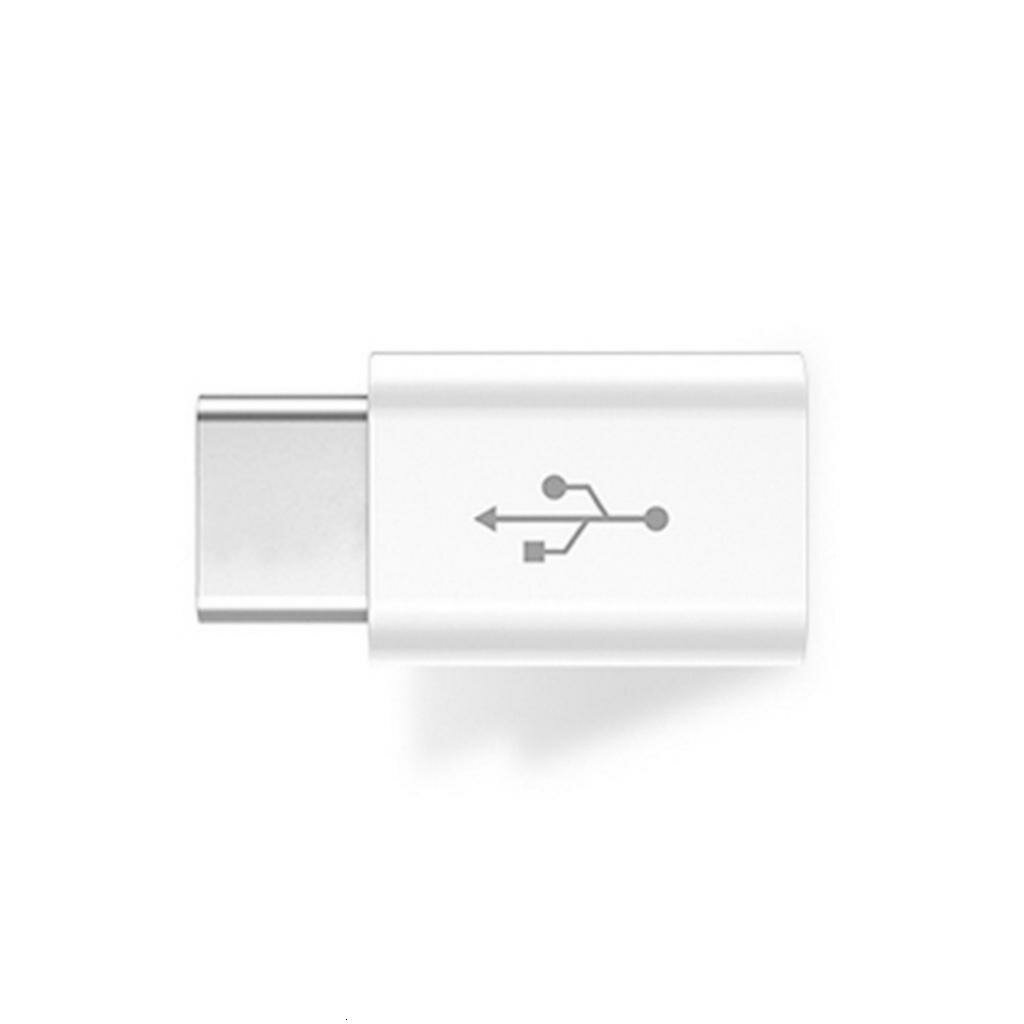 Адаптер MicroUSB (M) — Type-C (F) алюминиевый, Классический белый