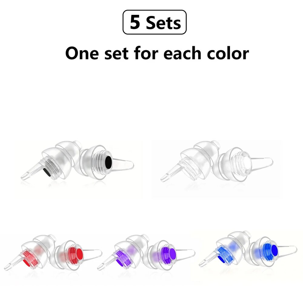 Многоразовые шумоподавляющие беруши Silikon 5sets1