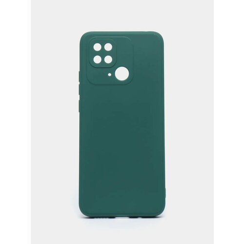 Чехол для Xiaomi Redmi 10C (Сяоми Редми 10С), Poco C40 (Поко С40), силиконовый, изумрудный сотовый телефон xiaomi redmi 10c nfc 3 64 гб ru зеленая мята