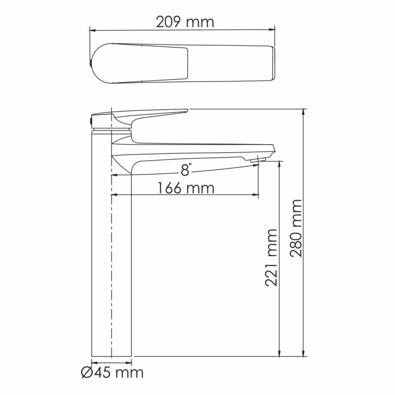 Смеситель для раковины Wasserkraft Wiese 8403H - фото №6