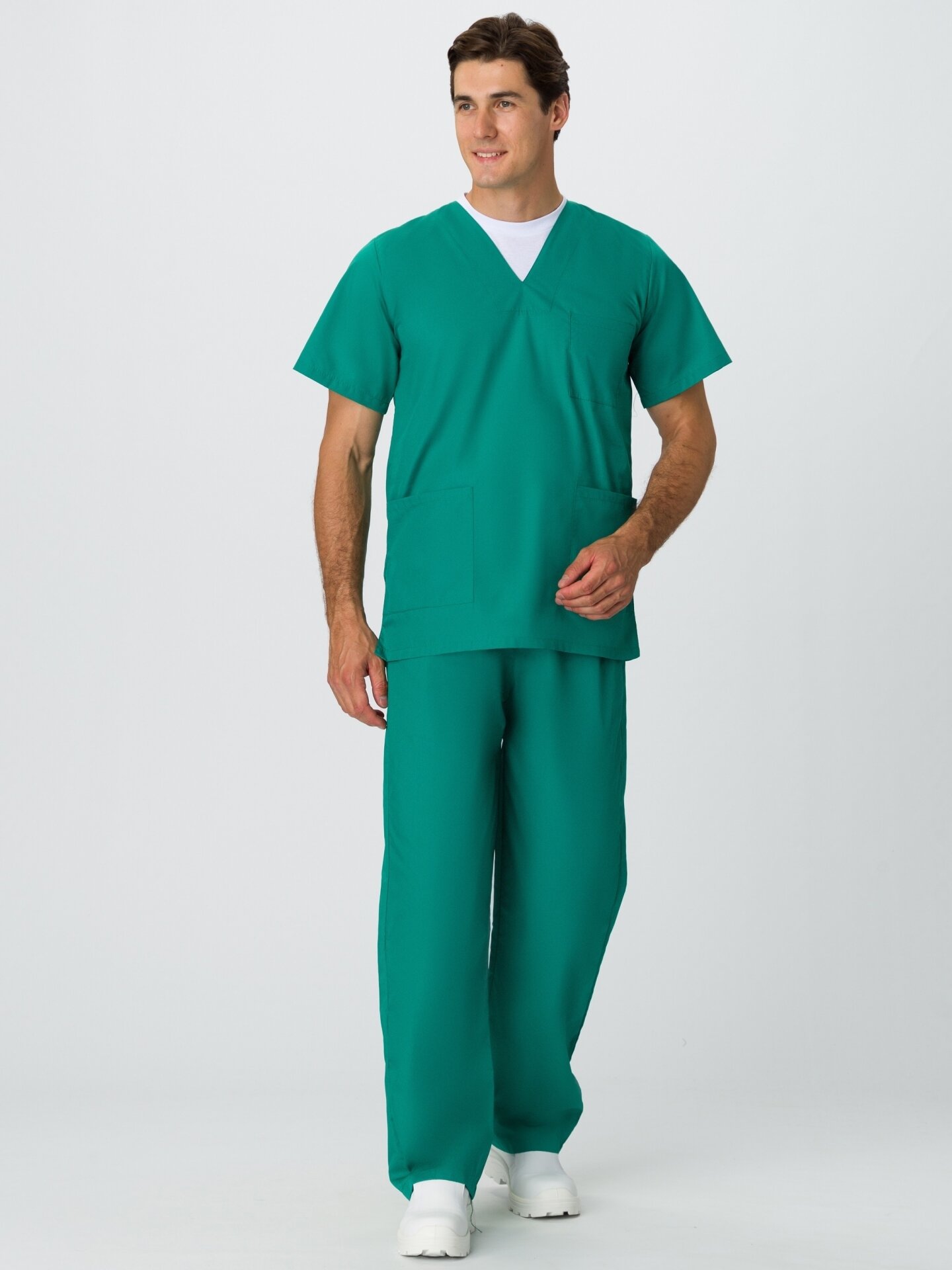 Костюм мужской хирурга (тк. ТиСи), т. зеленый (60-62; 170-176)