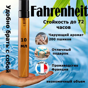 Масляные духи Fahrenheit, мужской аромат, 10 мл.