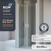 Душевая дверь в нишу 90*195 RGW PA-104-B Черный 060810409-14