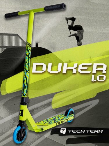 Изображение товара Самокат трюковой Tech Team Duker 1.0 неон зелёный